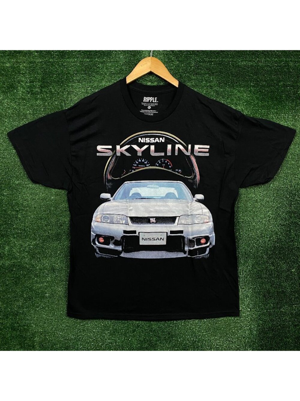 Nissan Skyline GT-R R33 Sports Car Promo Graphic T-Shirt Size XL